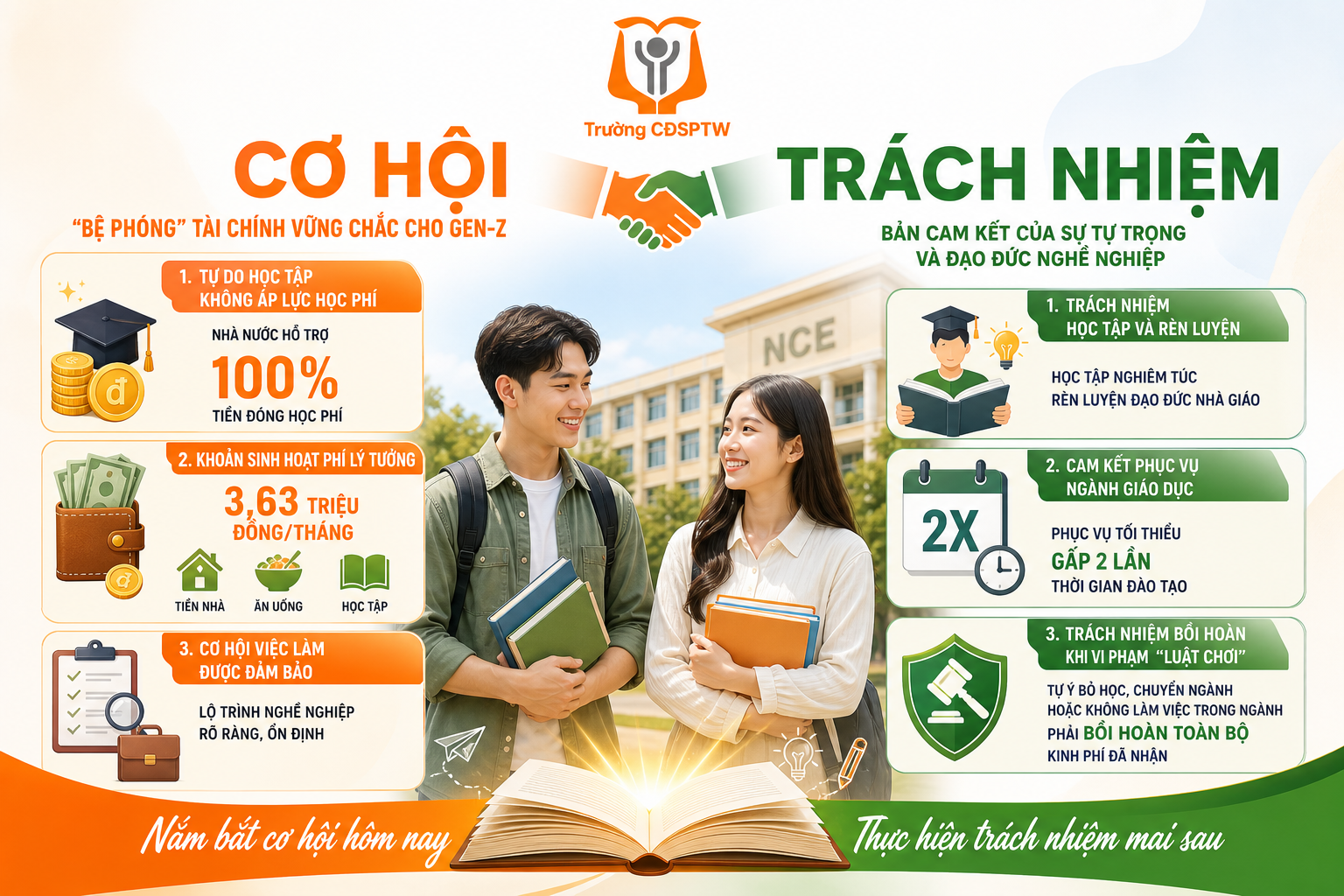 Bài 1: Chính sách hỗ trợ tiền đóng học phí và chi phí sinh hoạt đối với sinh viên sư phạm: Cơ hội và Trách nhiệm