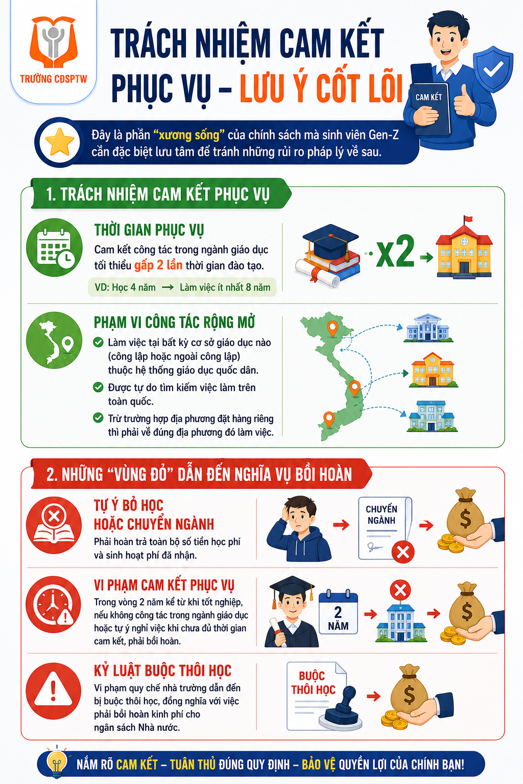 Bài 7: Sinh viên sư phạm – Nhận hỗ trợ từ ngân sách Nhà nước cần lưu ý điều gì?