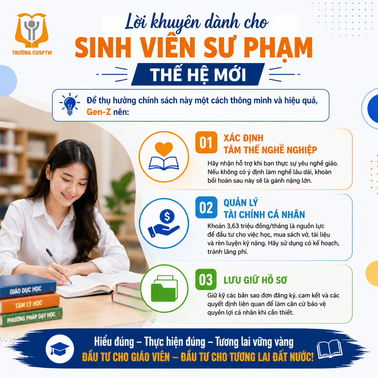 Bài 7: Sinh viên sư phạm – Nhận hỗ trợ từ ngân sách Nhà nước cần lưu ý điều gì?