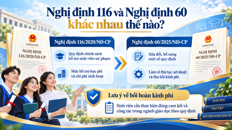 Nghị định 60/2025/NĐ-CP: Những điểm mới sinh viên sư phạm cần biết
