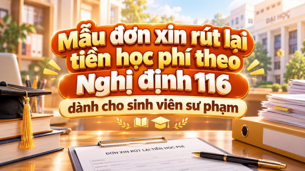 Đơn xin rút lại học phí đối với SV hưởng 116